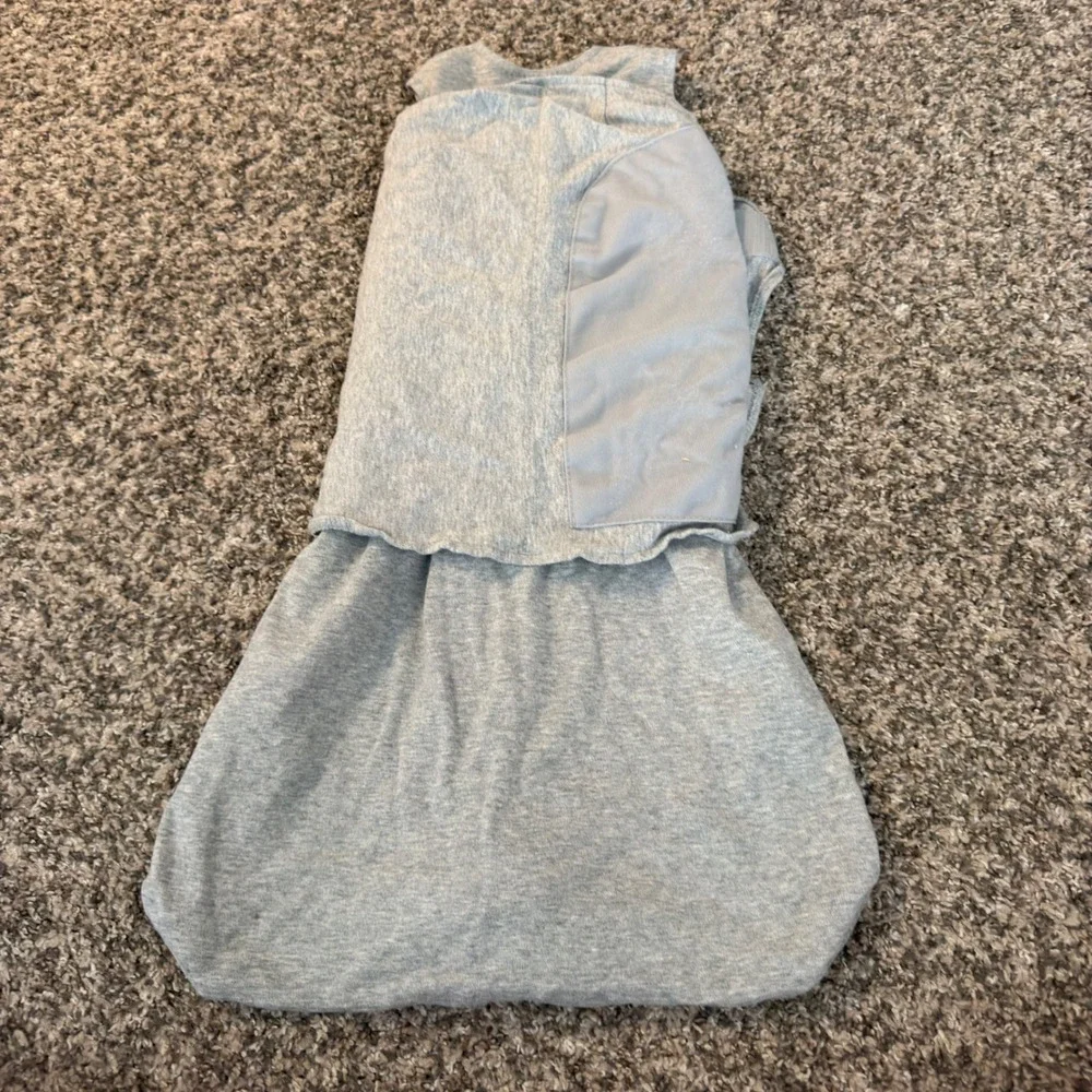 HALO SleepSack Swaddle Heather Gray Cotton 3-Way Adjustable Small 3-6 Months